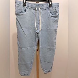 Serra Soft Denim Joggers Light Wash Size Large